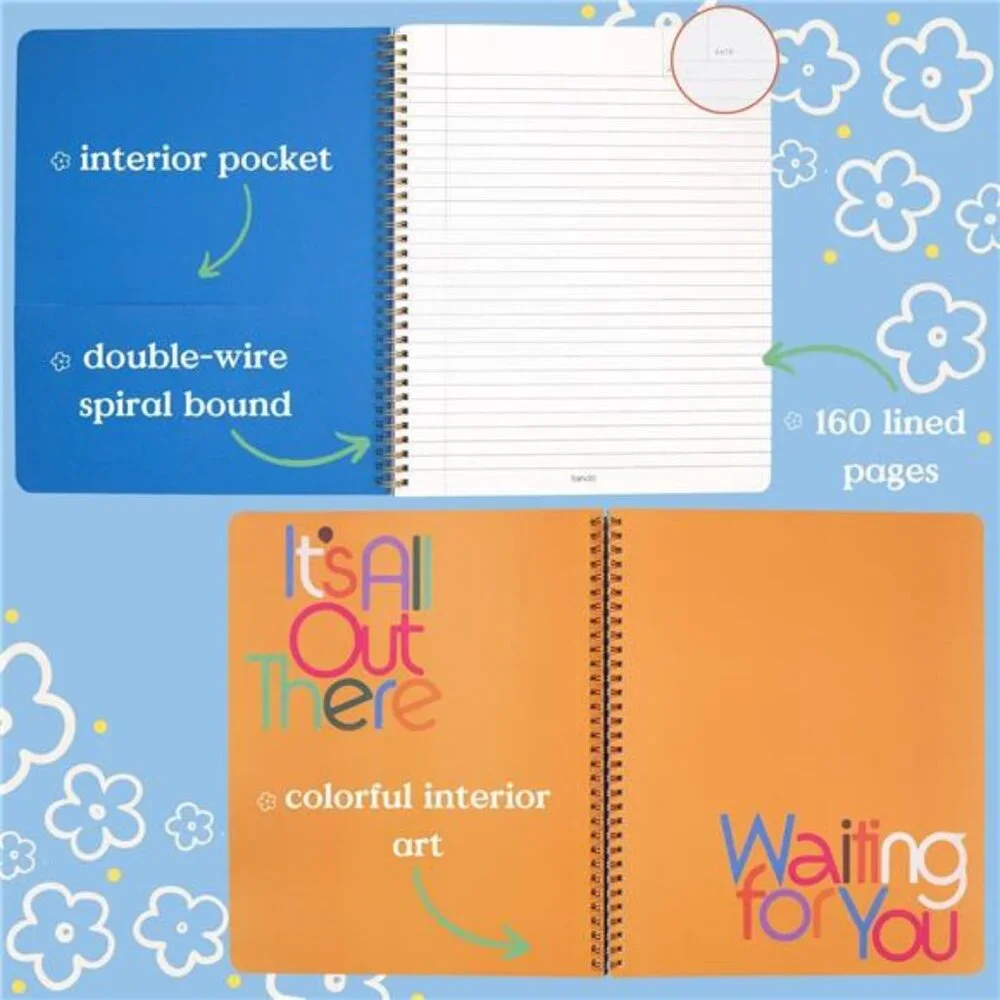 Rough Draft Large Spiral Notebook with Saying, 11